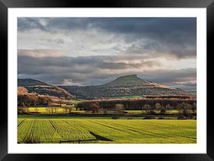 Roseberry Topping from the North Framed Mounted Print by Martin Davis