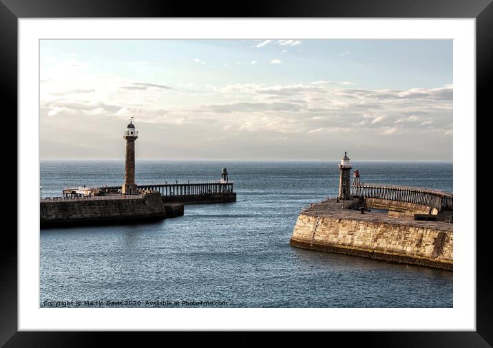 Whitby Harbour Entrance Framed Mounted Print by Martin Davis