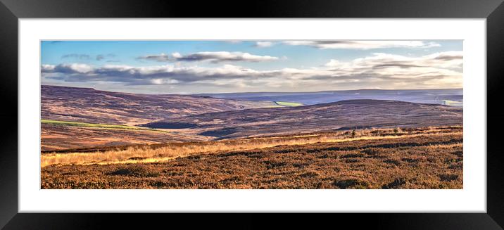North York Moors from Percy Cross Rigg Framed Mounted Print by Martin Davis