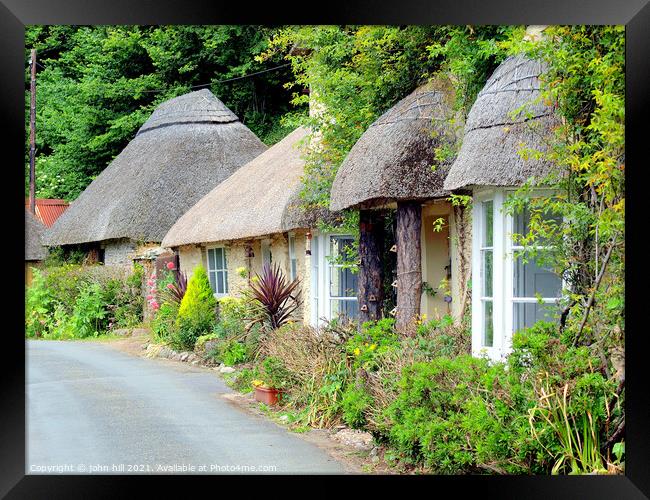  Thatch at Blackpool in Devon. Framed Print by john hill