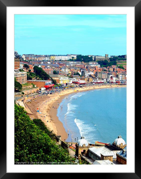  portrait of Scarborough in Yorkshire, UK. Framed Mounted Print by john hill