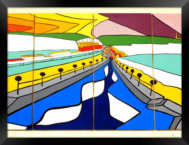 Abstract Street art at Sandown on the Isle of Wight Framed Print by john hill