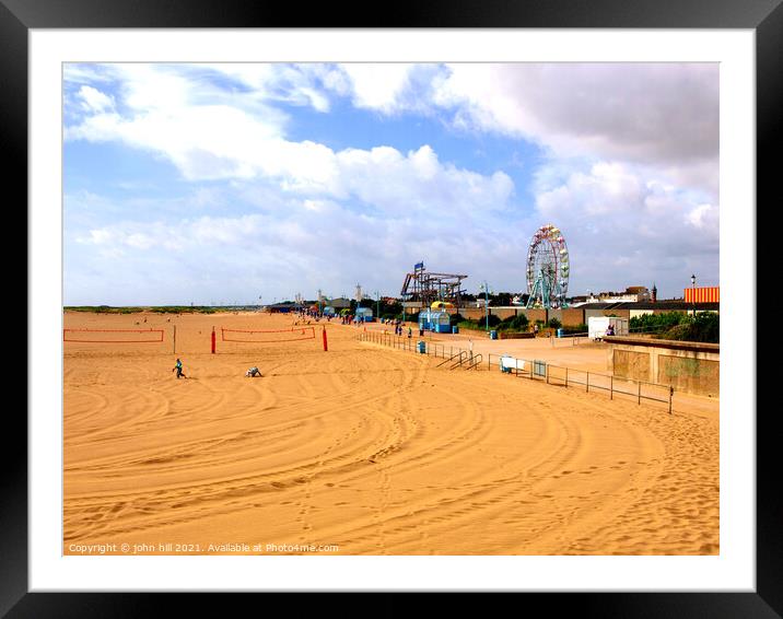 Morning at Skegness beach and Promenade. Framed Mounted Print by john hill