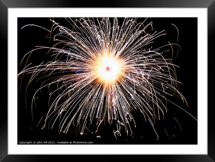 Catherine Wheel. Framed Mounted Print by john hill