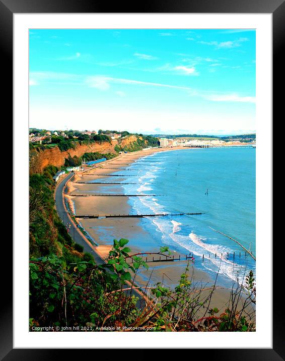 Sandown bay, Isle of Wight, UK. Framed Mounted Print by john hill
