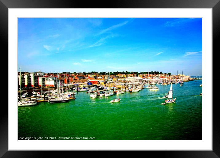 Cowes, Isle of Wight. Framed Mounted Print by john hill