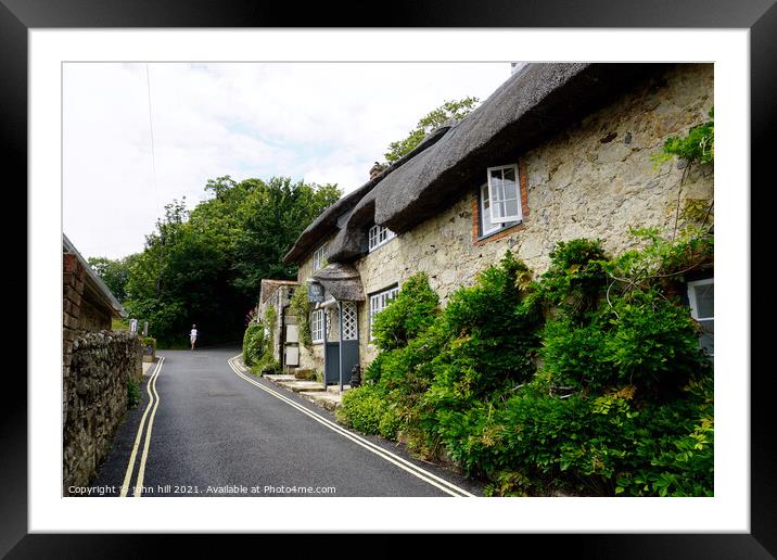 Church hill cafe at Godshill on the Isle of Wight. Framed Mounted Print by john hill