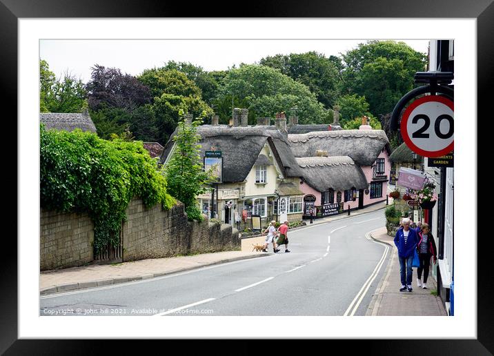 Shanklin thatched village on the Isle of Wight. Framed Mounted Print by john hill