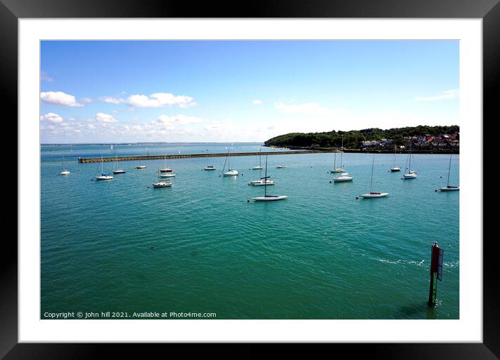 Coast at East Cowes from the ferry, Isle of Wight. Framed Mounted Print by john hill