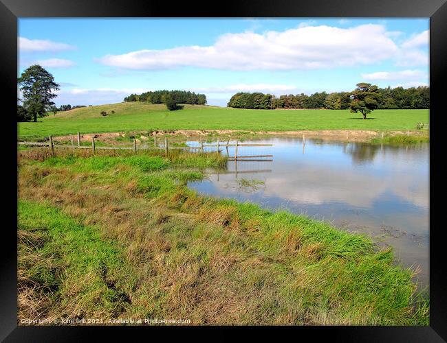 Carlton Pastures, Derbyshire. Framed Print by john hill