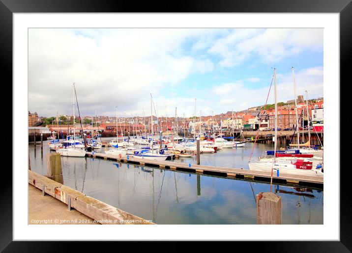 Scarborough Marina, North Yorkshire. Framed Mounted Print by john hill