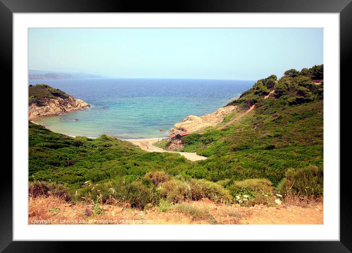 Krifi Ammos beach, Skiathos, Greece. Framed Mounted Print by john hill