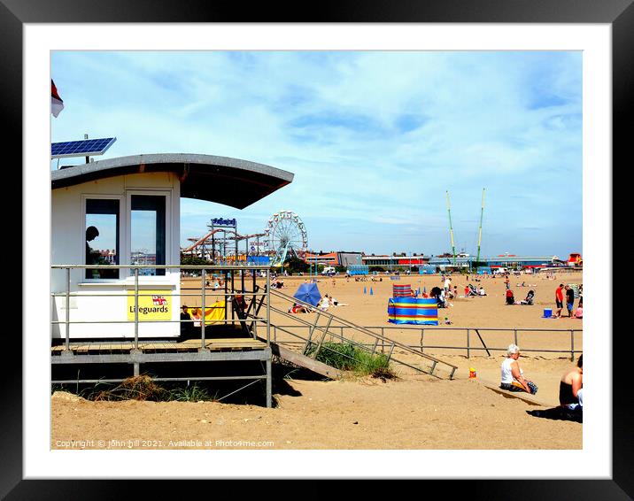 Skegness Beach, Lincolnshire. Framed Mounted Print by john hill
