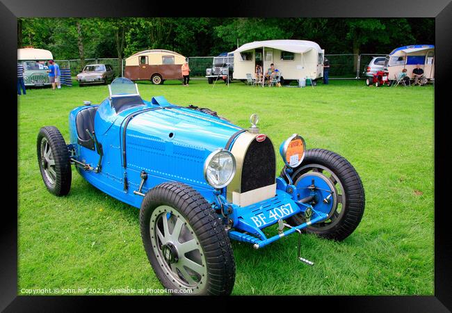 Vintage 1929 Bugatti automobile. Framed Print by john hill