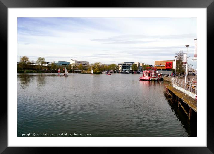 Brayford Waterfront, Lincoln. Framed Mounted Print by john hill