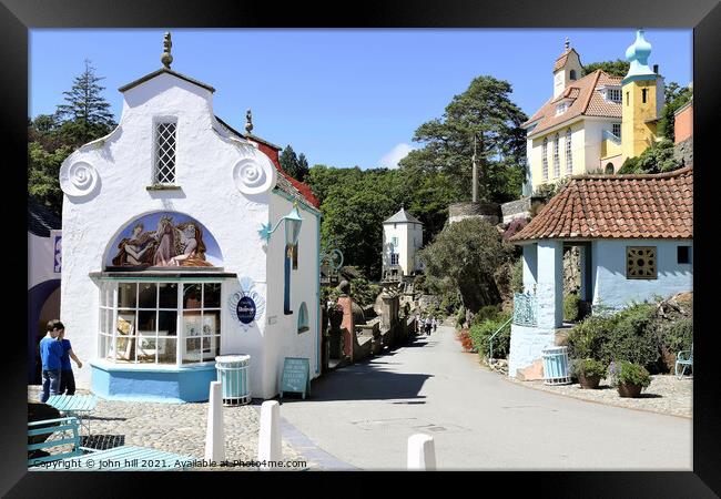 Portmeirion attraction, Wales. Framed Print by john hill