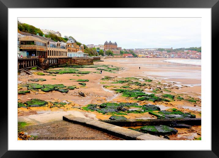 Scarborough Spa and beach. Framed Mounted Print by john hill