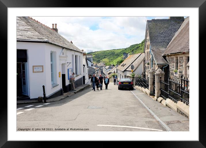 Port Isaac, Cornwall. Framed Mounted Print by john hill