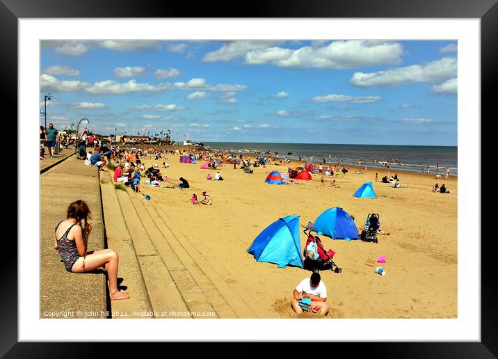 Central beach, Mablethorpe, Lincolnshire, UK Framed Mounted Print by john hill
