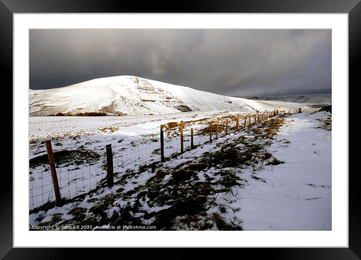 stormy Peak district, Derbyshire, UK. Framed Mounted Print by john hill