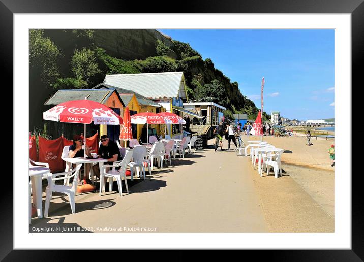 Promenade walk, Sandown, Isle of Wight, UK. Framed Mounted Print by john hill