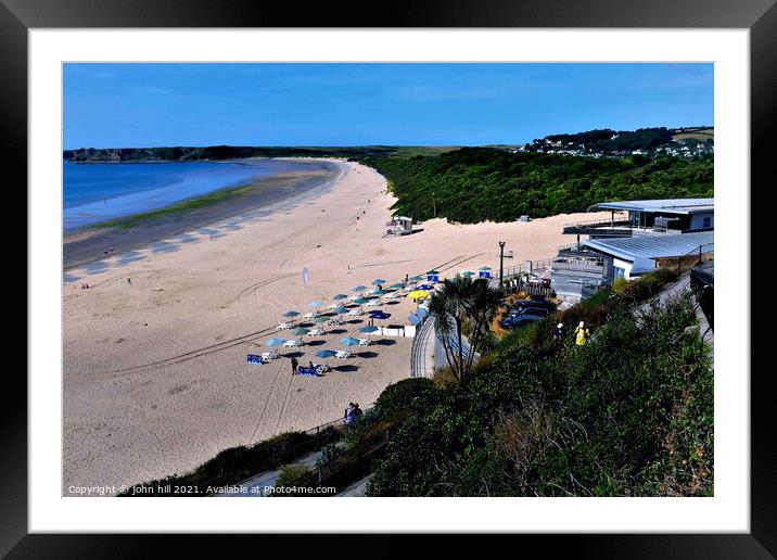South beach, Tenby, South Wales, UK. Framed Mounted Print by john hill