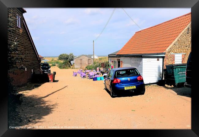 Beach cafe, Old Hunstanton, Norfolk. Framed Print by john hill