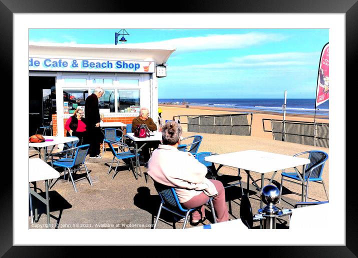 Seaside cafe and beach shop. Framed Mounted Print by john hill