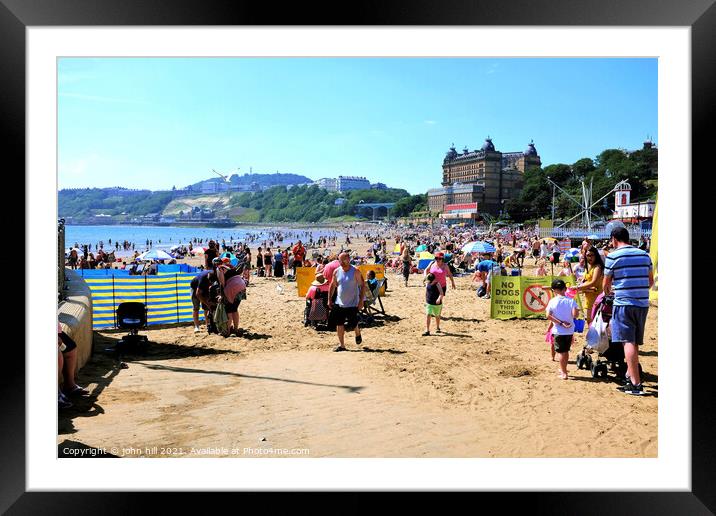 South beach, Scarborough, Yorkshire. Framed Mounted Print by john hill