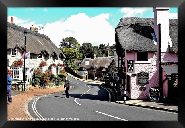 Thatched old village, Shanklin, Isle of Wight, UK. Framed Print by john hill