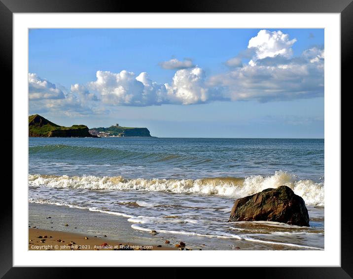 Sea view from Cayton Bay. Framed Mounted Print by john hill