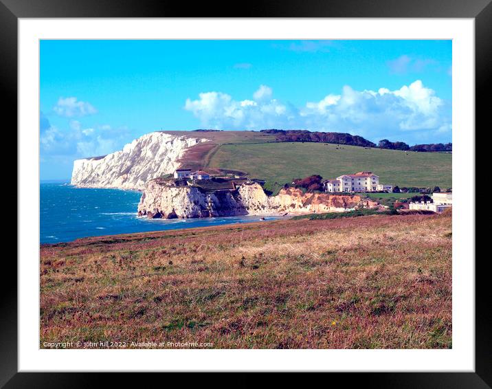 Freshwater Bay, Isle of Wight. Framed Mounted Print by john hill
