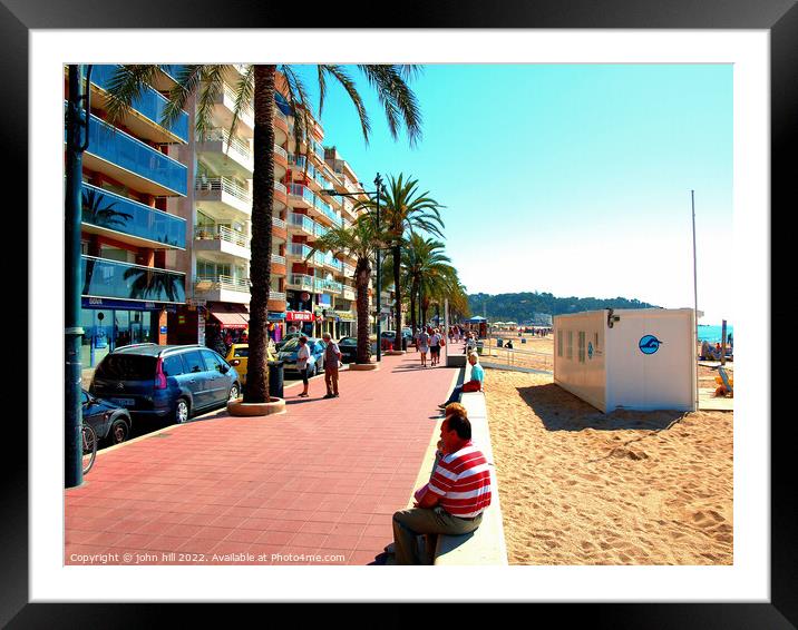 Lloret De Mar, Spain. Framed Mounted Print by john hill