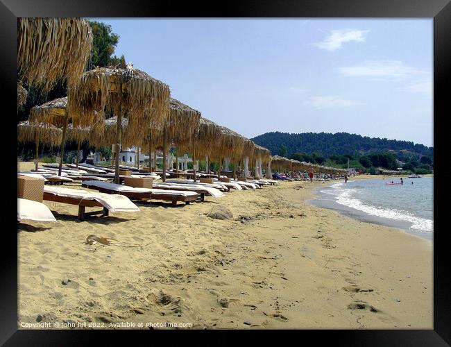 Ag Paraskevi beach, Skiathos, Greece. Framed Print by john hill