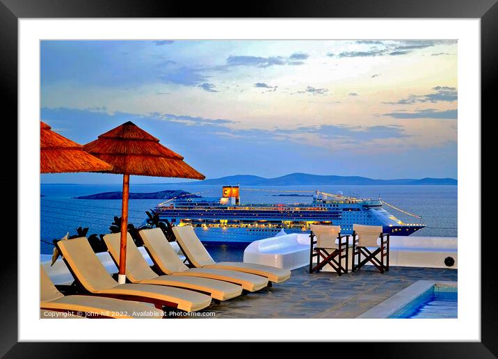 Mykonos, Greece. Framed Mounted Print by john hill