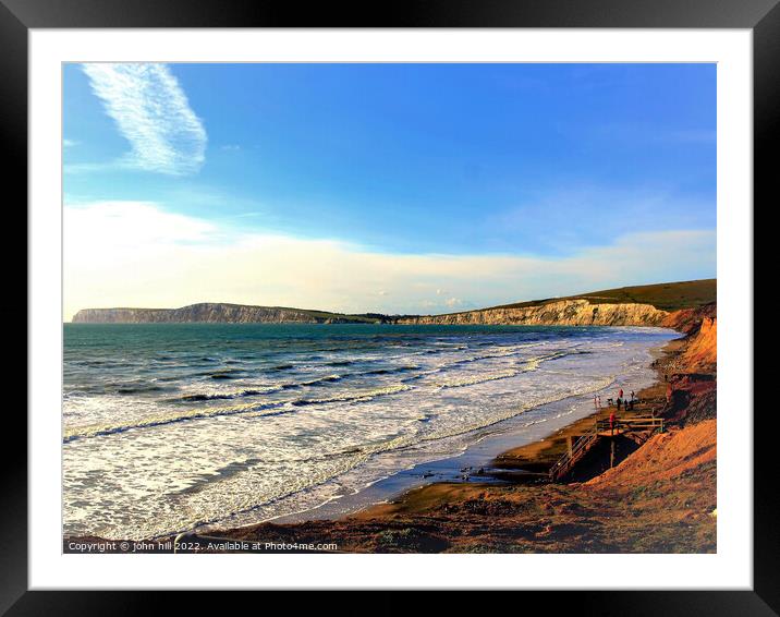 Compton bay, Isle of Wight, UK. Framed Mounted Print by john hill