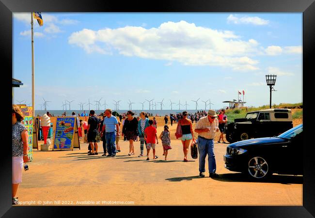 Skegness beach, Lincolnshire. Framed Print by john hill