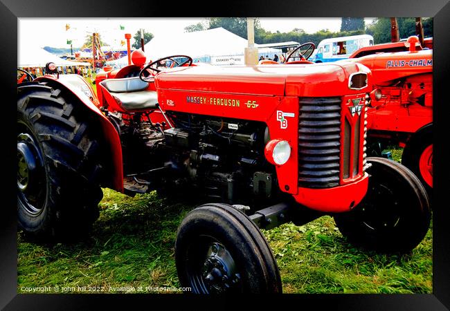 Massey Ferguson 65 tractor Framed Print by john hill