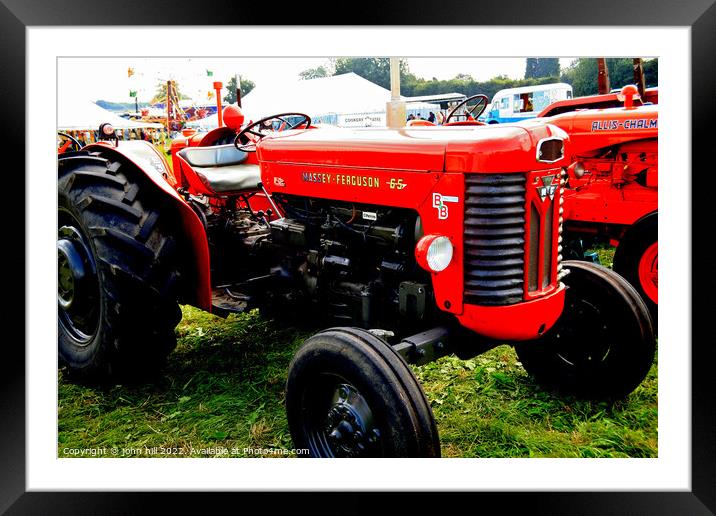 Massey Ferguson 65 tractor Framed Mounted Print by john hill