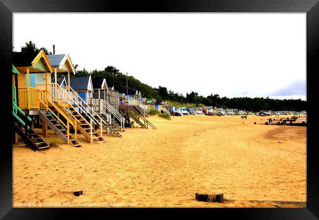 Beach, Wells Next The Sea, Norfolk. Framed Print by john hill