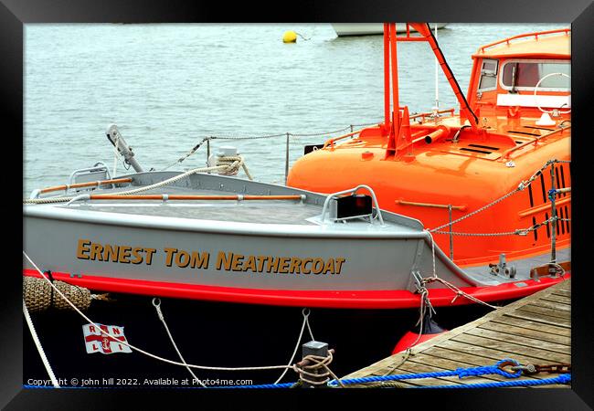 Restored Lifeboat, Wells Next The Sea. Framed Print by john hill