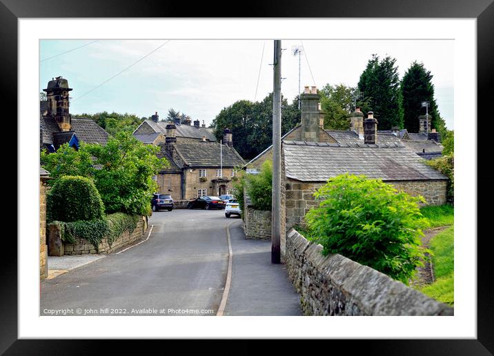 Beeley village, Derbyshire, UK. Framed Mounted Print by john hill