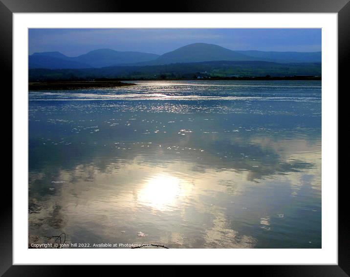 Sparkling Water at Dusk. Framed Mounted Print by john hill