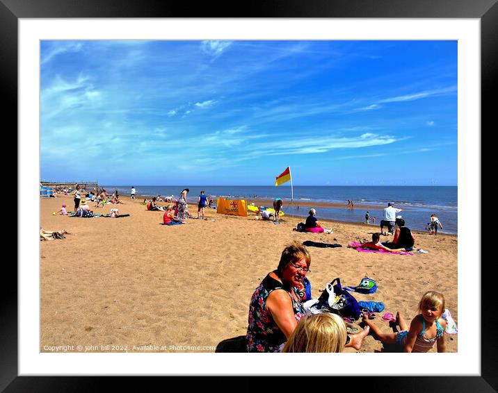 Beach days at Skegness. Framed Mounted Print by john hill
