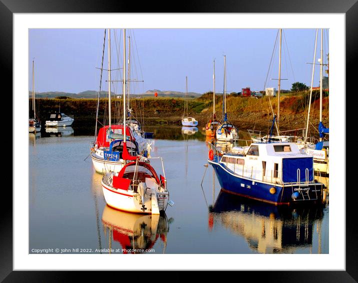 Harbour, Shell Island, Wales. Framed Mounted Print by john hill