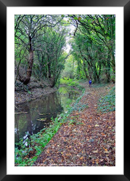 The abandoned Cromford Canal. Framed Mounted Print by john hill