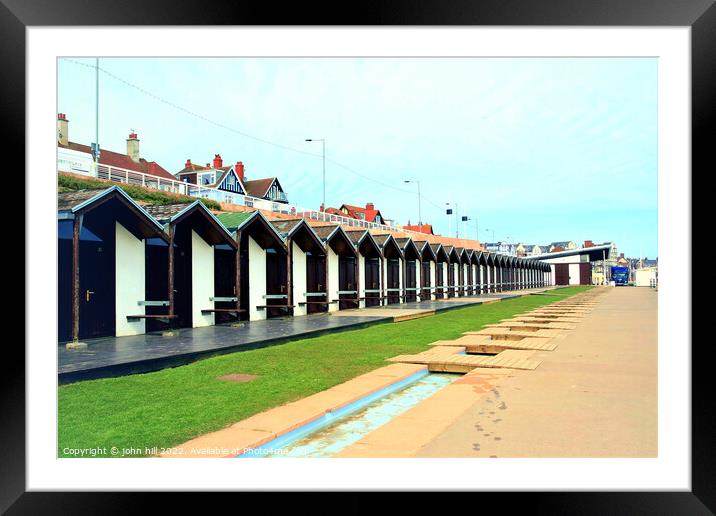 Beach huts in perspective. Framed Mounted Print by john hill