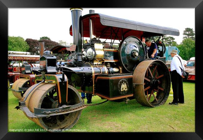 1927 Fowler road roller Framed Print by john hill