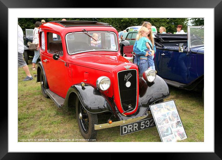 Vintage Austin Seven. Framed Mounted Print by john hill