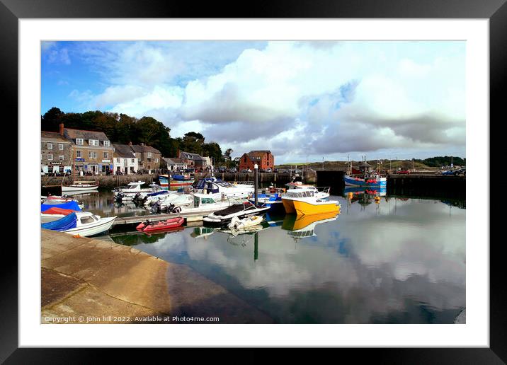 Padstow, Cornwall. Framed Mounted Print by john hill